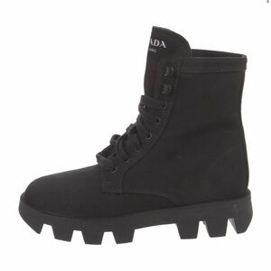 Prada Black Canvas Boots